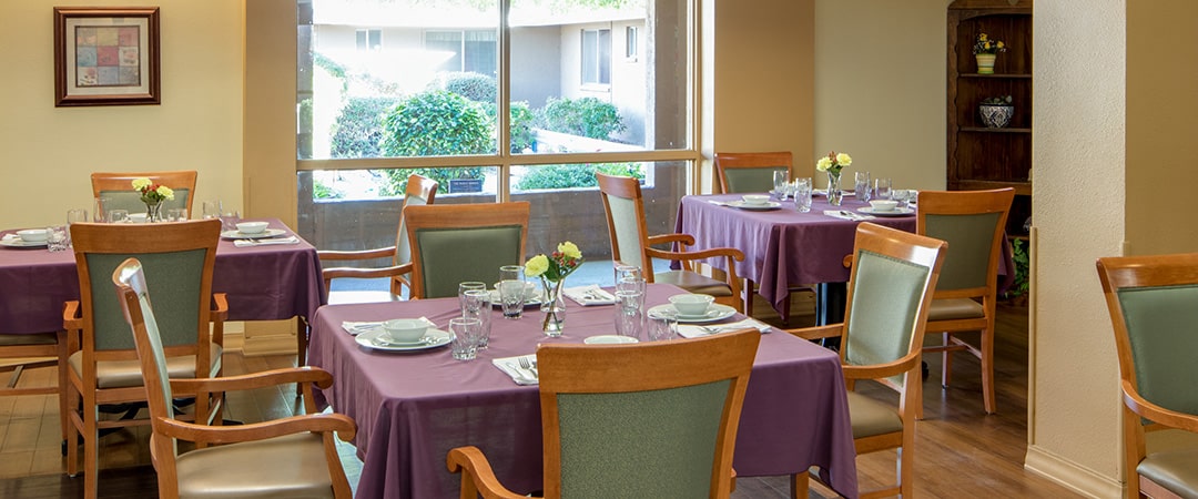 The dining room at Sandridge Post Acute