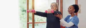 The rehab gym at Sandridge Post Acute